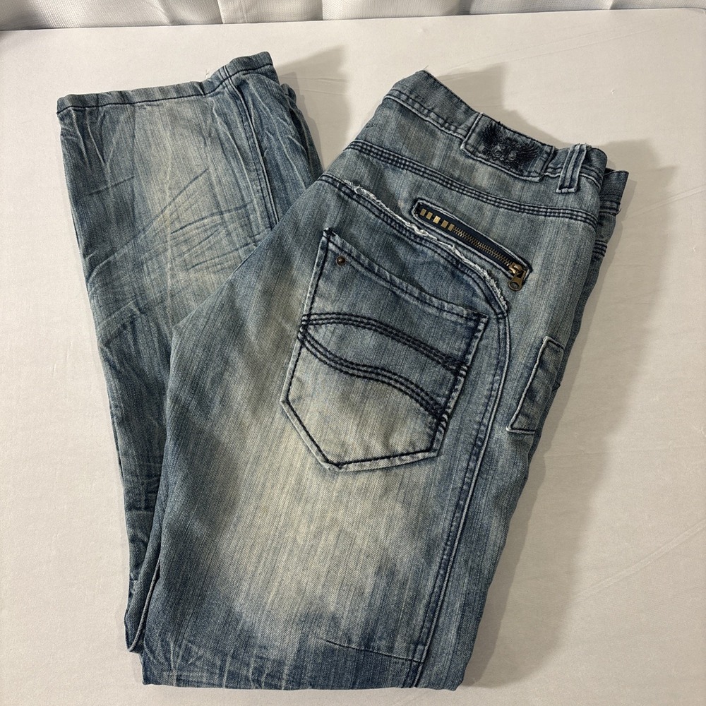 FUSAI By Focus USA Jeans Men's Size 38x32 Vintage Distressed Grunge Y2K Skater‎